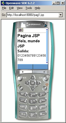 Simulacin en OpenWave Simulator